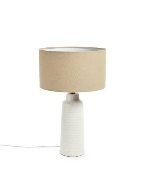 Mijal Керамическая настольная лампа с белой отделкой от интернет-магазина IDODOM.RU