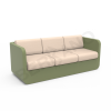 Диван Grace с подушками темно-зеленого цвета, аксессуар молочного цвета