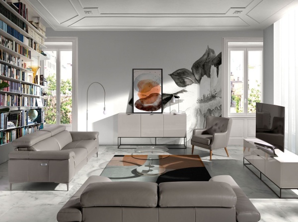 Мягкое кожаное кресло 5085/A978-M5655 с обивкой капитоне от интернет-магазина IDODOM.RU