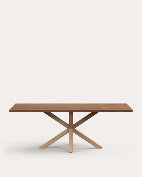 Стол Argo из состаренного дубового шпона и стальных ножек с имитацией дерева, 220 x 100 см от интернет-магазина IDODOM.RU