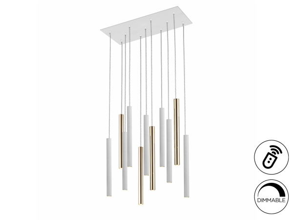 Подвесной светильник Varas 11L белый/золотой DIM от интернет-магазина IDODOM.RU