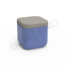 Пуф Grace синего цвета, аксессуар светло-серого цвета