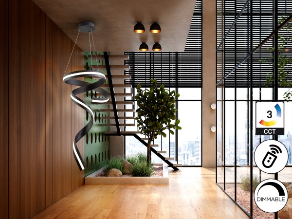 Amara Люстра вертикальная черный матовый от интернет-магазина IDODOM.RU