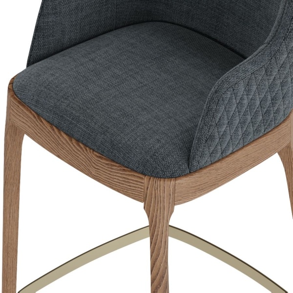 Кресло полубарное Magda, массив бук, рогожка черный от интернет-магазина IDODOM.RU