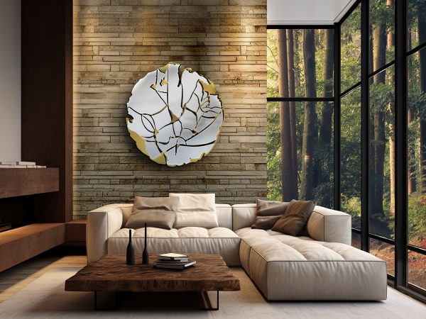 Fiorella Настенная скульптура золотой/хром от интернет-магазина IDODOM.RU