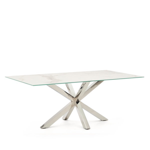 Стол Argo из керамики Iron Moss и ножками из нержавеющей стали 200 x 100 см от интернет-магазина IDODOM.RU