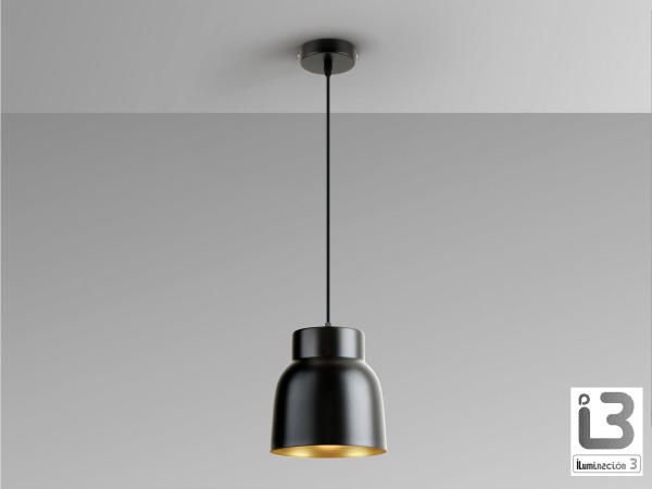 Vulcano Подвесной светильник 1L черный/золотистый от интернет-магазина IDODOM.RU