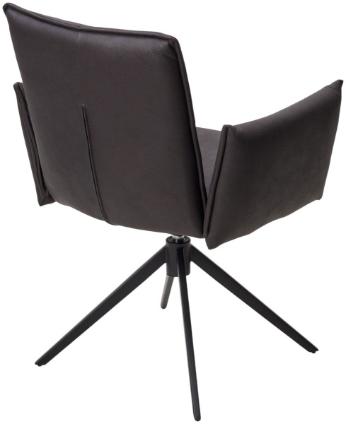 Стул c подлокотниками Indigo экокожа черный, поворотно-возвратный механизм 360 градусов от интернет-магазина IDODOM.RU