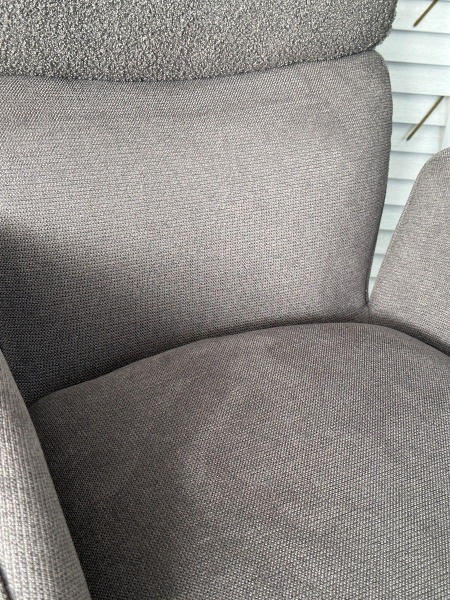 Стул с подлокотниками Trio ткань комби серый, поворотно-возвратный механизм  360 градусов от интернет-магазина IDODOM.RU