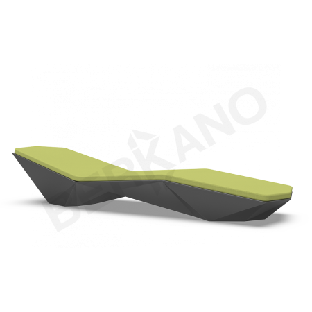 Шезлонг Quaro с подушками Coal Black, Green