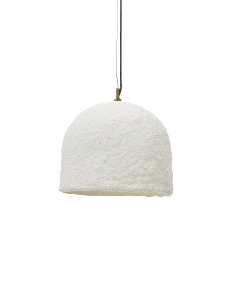 Подвесной светильник Sineu белый из папье-маше Ø 34,5 см от интернет-магазина IDODOM.RU
