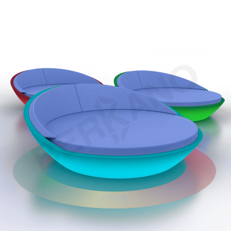 Шезлонг Riviera Snow White RGB, Navy