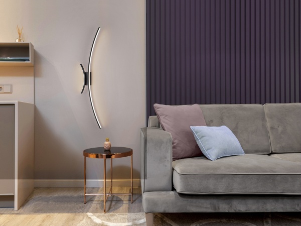 Бра Curves 2L черное от интернет-магазина IDODOM.RU