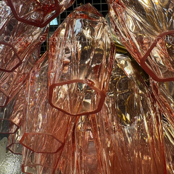 Люстра Cloyd CALCUTTA C6 / Ø60 см - латунь - розов.стекло (арт.11684) от интернет-магазина IDODOM.RU