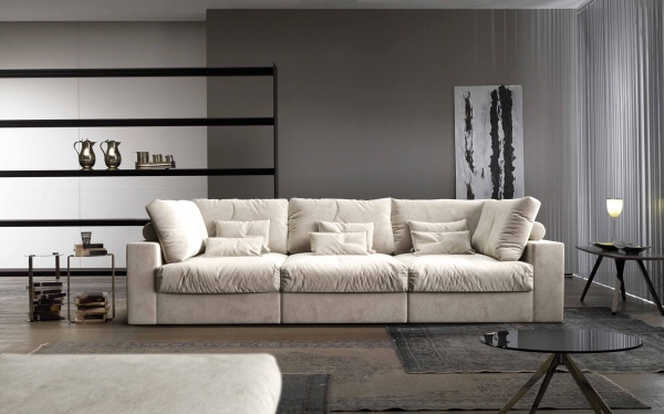 Диван Элизиум прямой трехместный - Эконом микровелюр