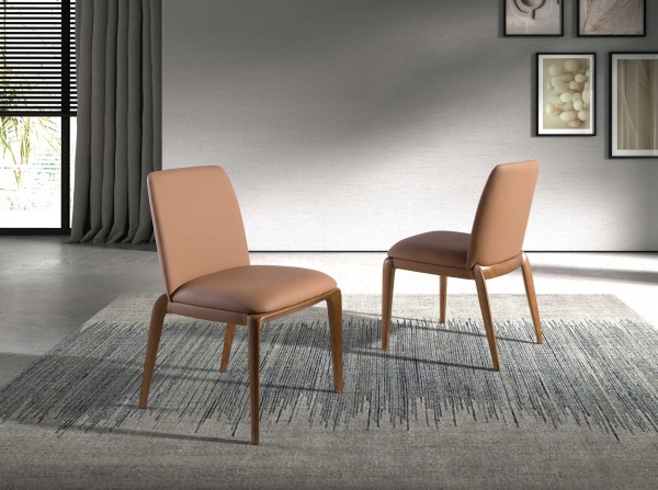 Стул 4135/CH23016 из экокожи коричневого цвета от интернет-магазина IDODOM.RU