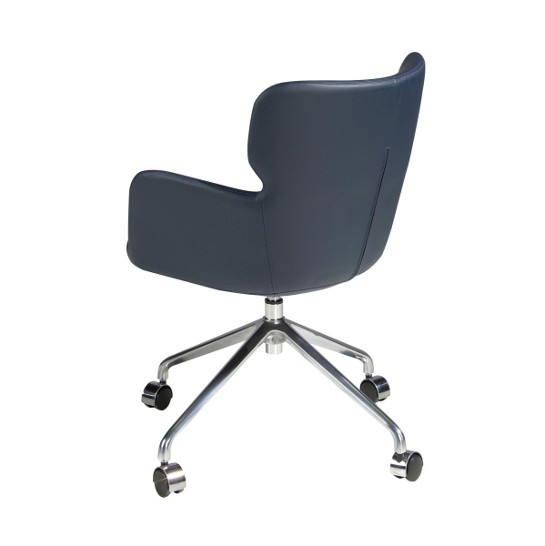 Поворотный офисный стул 4110/A208-5C синий с подлокотниками от интернет-магазина IDODOM.RU