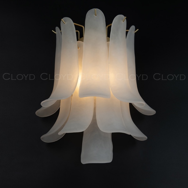 Бра Cloyd AZORES-A W2 / выс. 42 см - латунь светл. - белое матовое стекло (арт.20470) от интернет-магазина IDODOM.RU