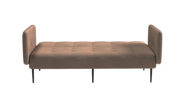 Monaco диван-кровать прямой с подлокотниками, трехместный, велюр бежевый Velutto 23 от интернет-магазина IDODOM.RU