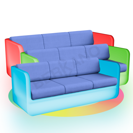 Диван Grace с подушками Snow White RGB, Navy