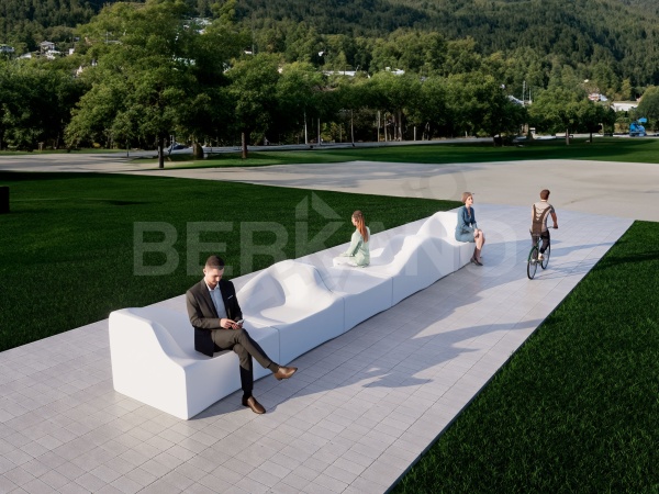 Модульная скамья Splash модуль 2 Snow White от интернет-магазина IDODOM.RU