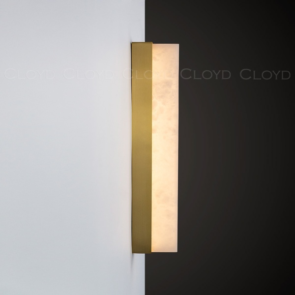 Бра Cloyd ISOKRAT-A W1 / выс. 37 см - алебастр - латунь (арт.20809) от интернет-магазина IDODOM.RU