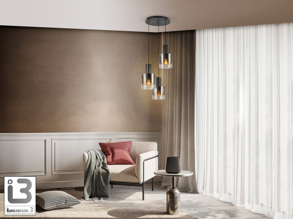 Люстра Venize 3L черный/дымчатый от интернет-магазина IDODOM.RU