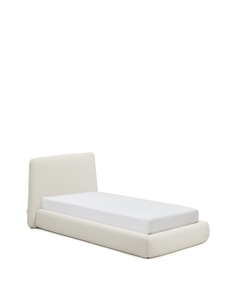 Кровать Martina со съемным чехлом из шенилла цвета экрю 90 x 200 от интернет-магазина IDODOM.RU