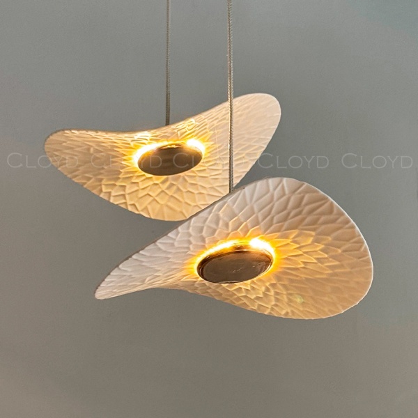 Подвесной светильник Cloyd FLOPPY P1 / Ø20 см - керамика - золото (арт.12501) от интернет-магазина IDODOM.RU