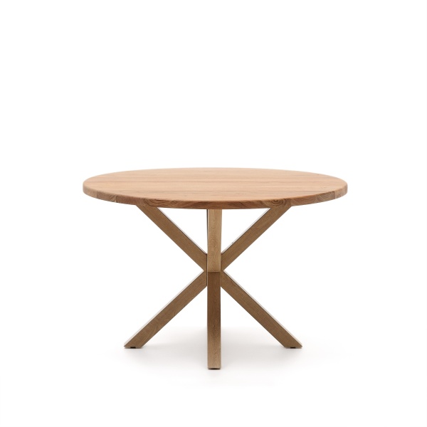 Круглый стол Argo из массива акации со стальными ножками под дерево Ø 120 от интернет-магазина IDODOM.RU