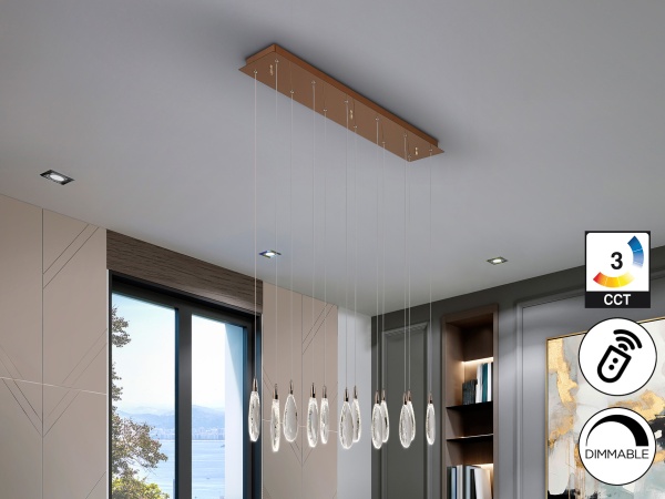 Lagrimas Люстра 12L розовое золото от интернет-магазина IDODOM.RU