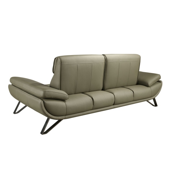 3-местный кожаный диван 6245 оливкового цвета от интернет-магазина IDODOM.RU