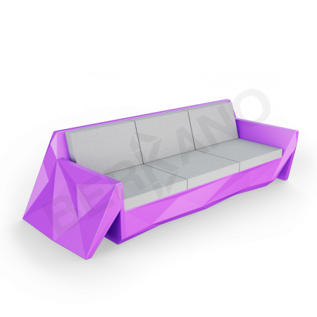 Диван Quaro с подушками Deep Violet, Gray