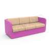 Диван Grace с подушками фиолетового цвета, аксессуар песочного цвета