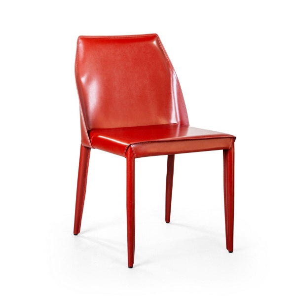 Стул Martin, кожа ретро красный от интернет-магазина IDODOM.RU