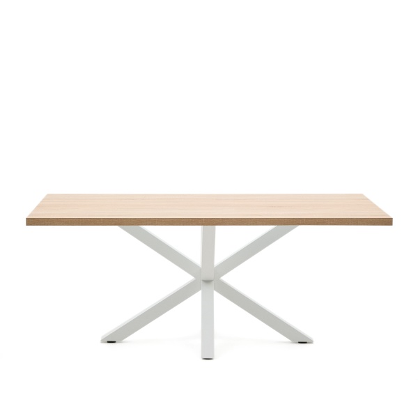 Стол Arya деревянный с белыми стальными ножками 200x100 от интернет-магазина IDODOM.RU