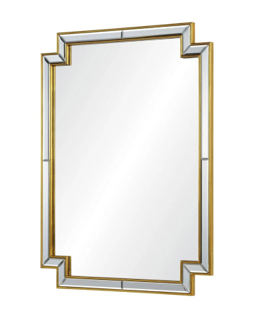 Простое большое прямоугольное зеркало превращается в шикарное произведение искусства, расширяясь, образуя поразительную геометрическую границу. "Холтон" - имеет уникальный стиль и элегантность. Изысканное зеркало с утонченным кантом в золотом цвете, выпол