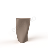 Кашпо Twist 90 кофейного цвета