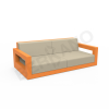 Диван Quarter lounge с подушками оранжевого цвета, аксессуар бежевого цвета