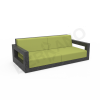 Диван Quarter lounge с подушками цвета черный гранит, аксессуар зеленого цвета