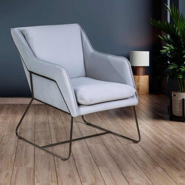 Кресло Alex, бархат светло-серый 26 от интернет-магазина IDODOM.RU