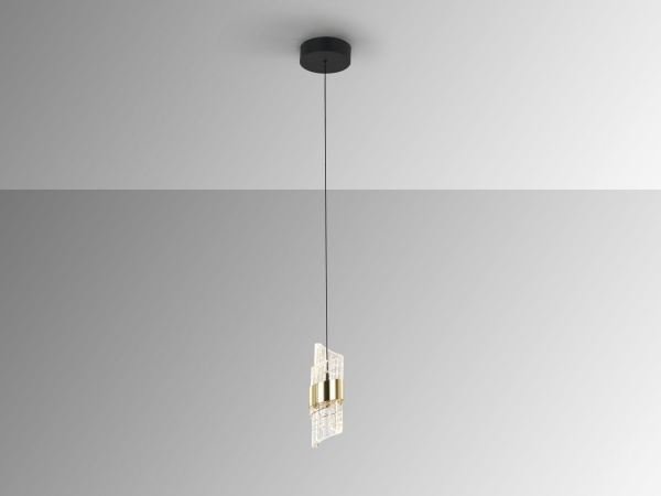 Подвесной светильник Iliada 1L черно-золотой от интернет-магазина IDODOM.RU