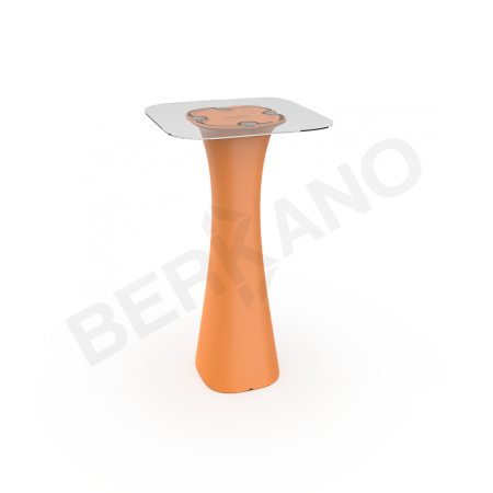 Стол барный со стеклом Grace Bar Square Orange