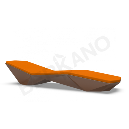 Шезлонг Quaro с подушками Brown, Orange