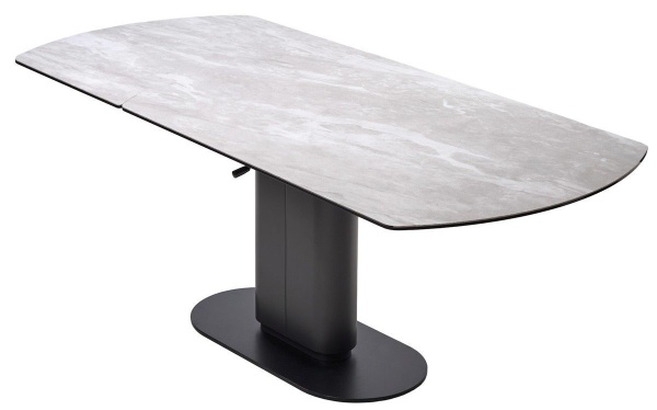 Стол обеденный Gerda (140+60) керамика матовая светлая, поворотный механизм от интернет-магазина IDODOM.RU