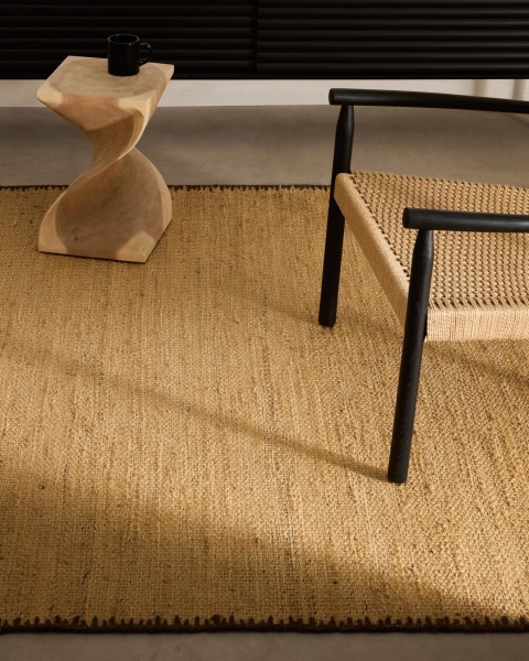 Sorina Ковер из натурального джута с зеленой каймой 200 x 300 от интернет-магазина IDODOM.RU