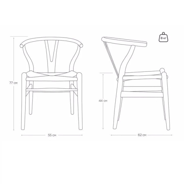 Стул Edvin, бук натуральный (покрытие  - эмаль черная) от интернет-магазина IDODOM.RU