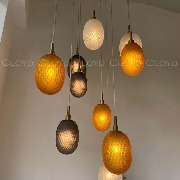 Подвесной светильник Cloyd ZAPFEN P1 / Ø13 см - латунь - белое стекло (арт.11434) от интернет-магазина IDODOM.RU