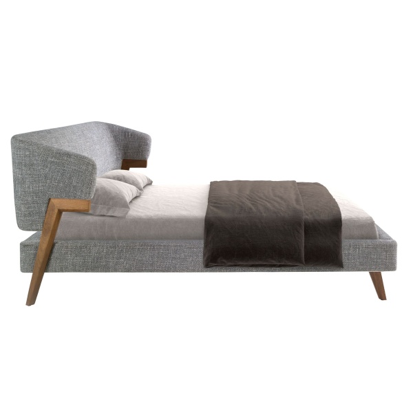 Кровать 7173/GC2323 из серой ткани 180 x 200 cm от интернет-магазина IDODOM.RU