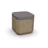 Пуф Grace цвета песчаного гранита, аксессуар графитового цвета